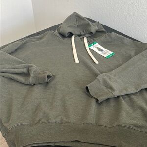 Green Hoodie with Drawstrings